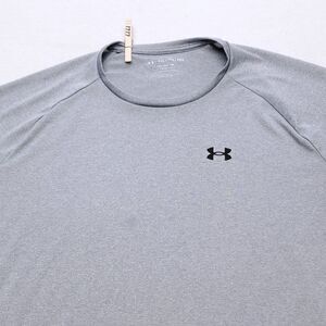 Under Armour Casual Pullover Short Sleeve Graphic T-Shirt Mens Size 2XL Gray